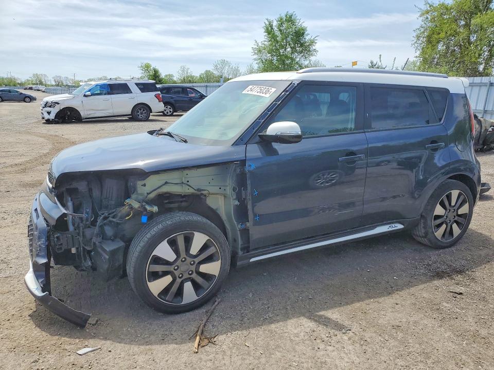 2014 Kia Soul VIN KNDJX3A57E7091293 COPART salvage auction — FRONT END, On - Permit Salvage, sold $1,300 on 2026-07-16 (photo 1)