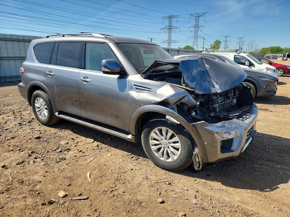 2018 Nissan Armada VIN JN8AY2NC9J9552707 COPART salvage auction — FRONT END, Il - Salvage Certificate, sold $5,000 on 2026-07-09 (photo 4)