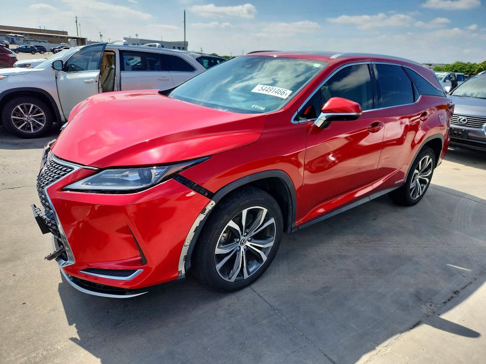 2021 Lexus Rx 450h VIN JTJHGKFA1M2021389 COPART salvage auction — FRONT END, Tx - Cert Of Title-Rebuilt Salvage, sold $11,700 on 2026-07-09 (photo 1)