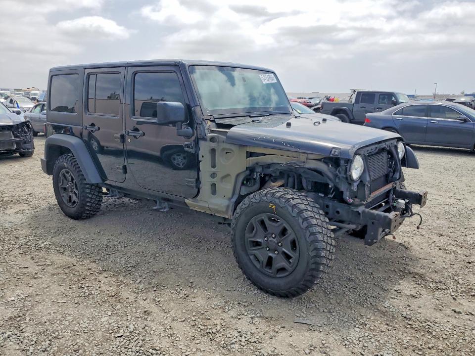 2017 Jeep Wrangler / VIN 1C4BJWDG7HL503230 COPART salvage auction — FRONT END, Ca - Salvage Certificate, sold $6,300 on 2026-07-02 (photo 4)