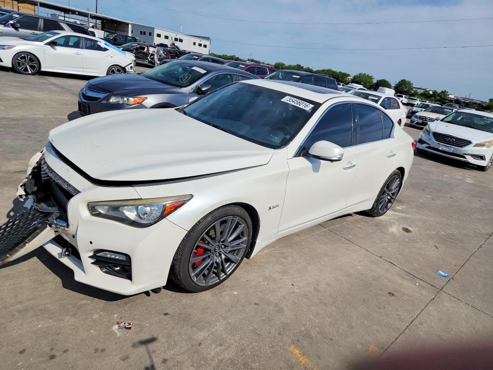 2017 Infiniti Q50 VIN JN1FV7AP9HM850233 COPART salvage auction — REAR END, Tx - Salvage W/Lemon Law Historty, sold $4,600 on 2026-07-06 (photo 1)