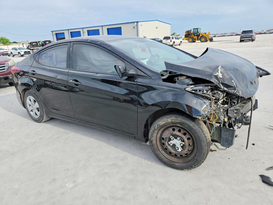 2016 Hyundai Elantra VIN KMHDH4AE8GU636532 COPART salvage auction — FRONT END, Tx - Salvage Vehicle Title, sold $300 on 2026-07-31 (photo 4)