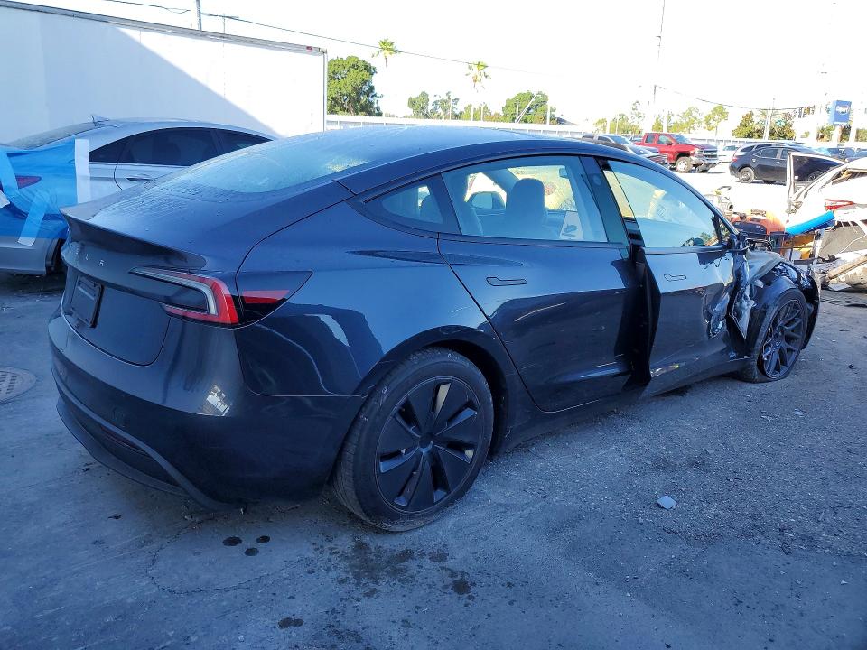 2024 Tesla Model 3 VIN 5YJ3E1EA3RF744129 COPART salvage auction — FRONT END, Fl - Certificate Of Destruction, sold $12,200 on 2026-07-31 (photo 3)