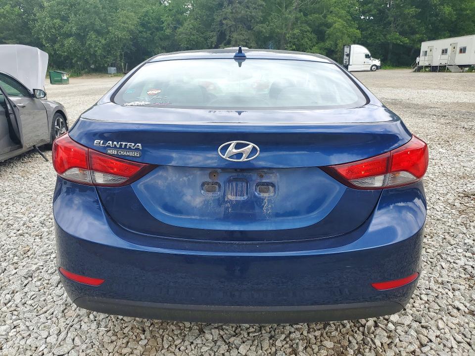2016 Hyundai Elantra VIN 5NPDH4AE5GH764872 COPART salvage auction — FRONT END, Ma - Cert Of Title-Reconstrctd Coll, sold $1,100 on 2026-07-02 (photo 6)