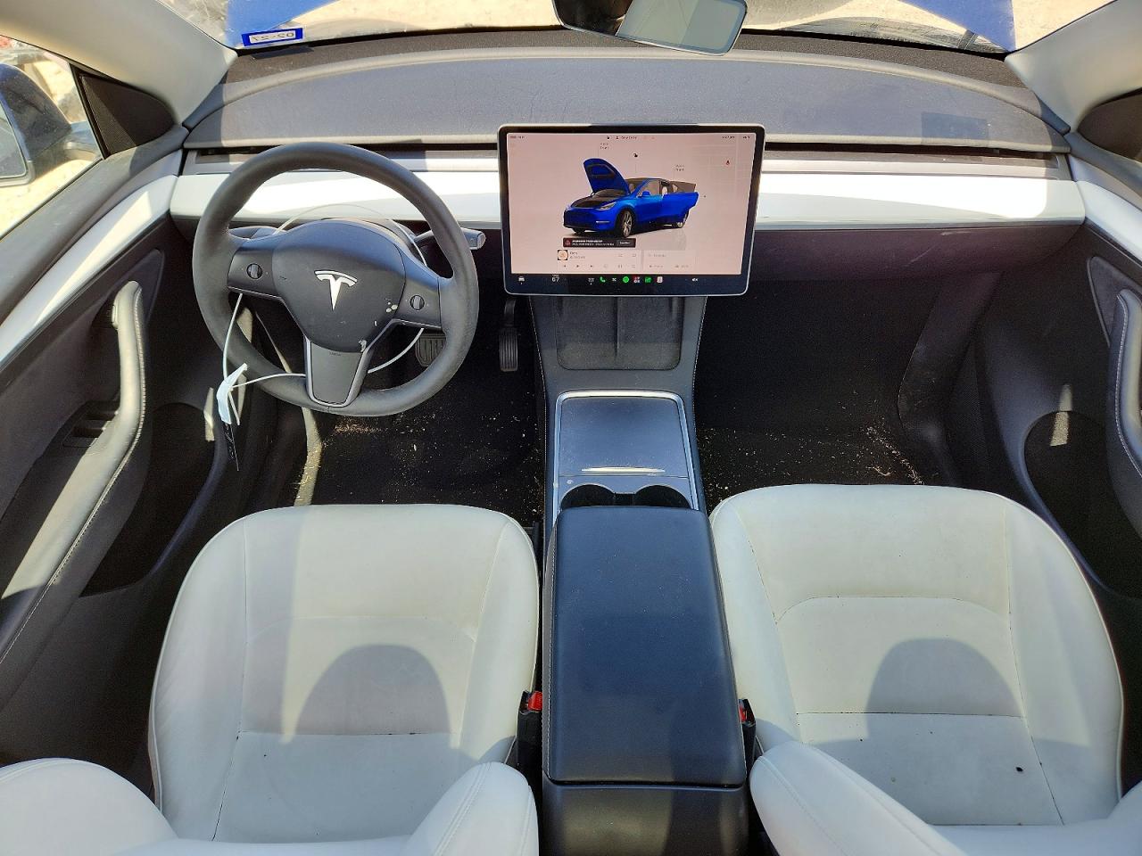 2024 Tesla Model Y VIN 7SAYGAEE0RF019822 COPART salvage auction — Undercarriage, TX - SALVAGE VEHICLE TITLE, sold $13,300 on 2026-07-09 (photo 8)
