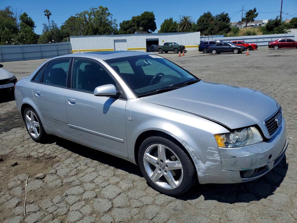 2005 Audi A4 VIN WAUJC68E05A096158 COPART salvage auction — FRONT END, Ca - Salvage Certificate, sold $925 on 2026-07-17 (photo 4)