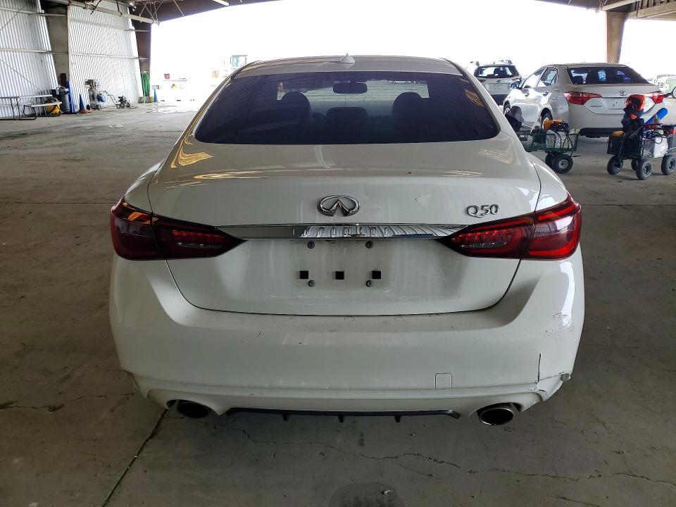 2018 Infiniti Q50 VIN JN1EV7AP7JM350623 COPART salvage auction — FRONT END, CA - SALVAGE CERTIFICATE, sold $2,550 on 2026-07-23 (photo 6)