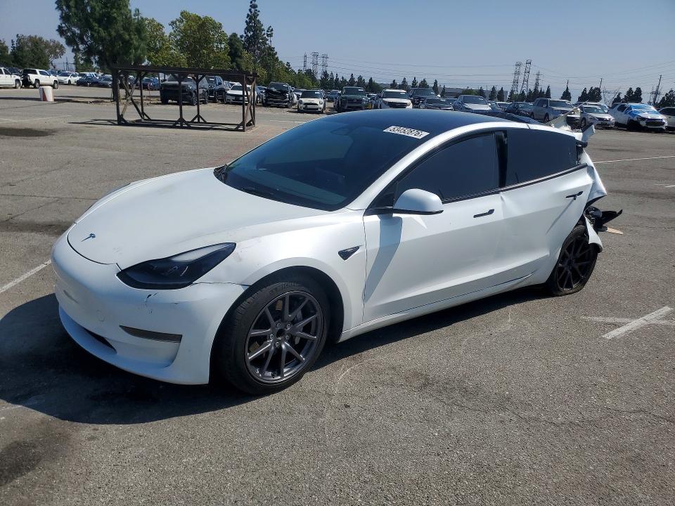 2023 Tesla Model 3 VIN 5YJ3E1EA0PF665515 COPART salvage auction — ALL OVER, CA - SALVAGE CERTIFICATE, sold $4,150 on 2026-07-16 (photo 1)