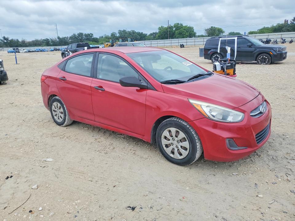 2016 Hyundai Accent VIN KMHCT4AEXGU073753 COPART salvage auction — FRONT END, Tx - Salvage Vehicle Title, sold $800 on 2026-07-30 (photo 4)