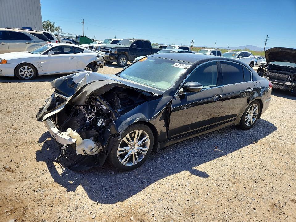 2012 Hyundai Genesis VIN KMHGC4DD8CU202006 COPART salvage auction — FRONT END, Az - Cert Of Title - Salvage, sold $175 on 2026-07-06 (photo 1)