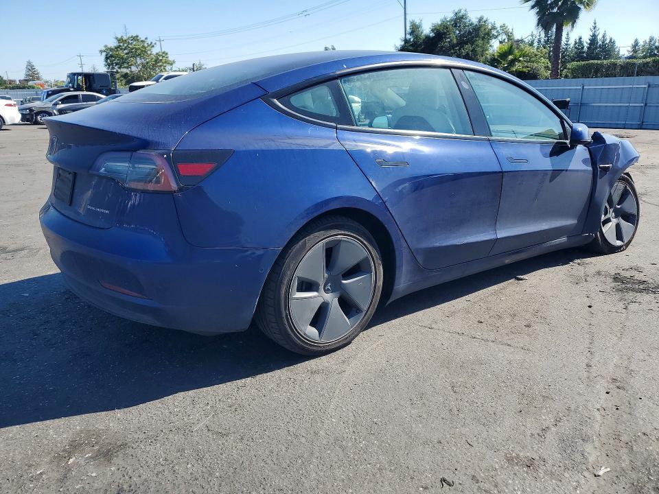 2021 Tesla VIN 5YJ3E1EB9MF032855 COPART salvage auction — FRONT END, Ca - Salvage Certificate, sold $4,650 on 2026-07-02 (photo 3)