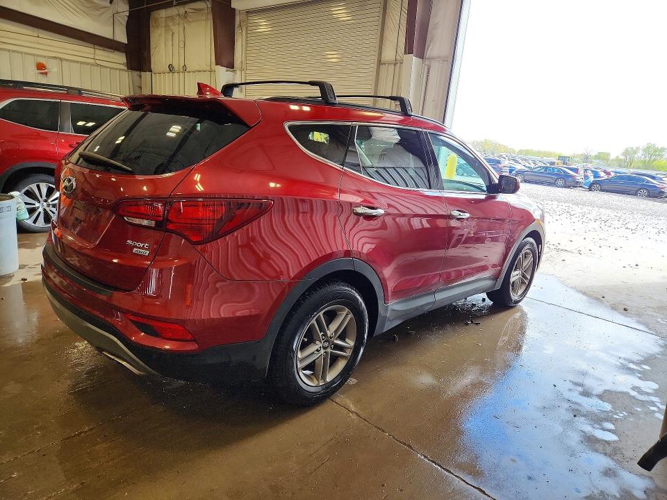 2017 Hyundai Santa fe VIN 5XYZUDLB3HG423905 COPART salvage auction — HAIL, Salvage Title, sold $250 on 2026-07-27 (photo 3)
