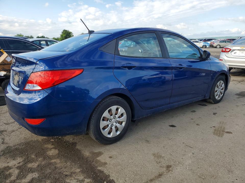 2016 Hyun Accent VIN KMHCT4AEXGU972936 COPART salvage auction — MINOR DENT/SCRATCHES, Salvage Title, sold $1,000 on 2026-08-07 (photo 3)