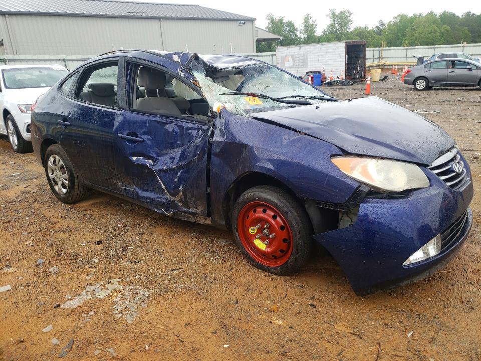 2010 Hyundai Elantra VIN KMHDU4AD4AU164551 COPART salvage auction — ROLLOVER, VA - CERT OF TITLE - SALVAGE, sold $100 on 2026-07-24 (photo 4)