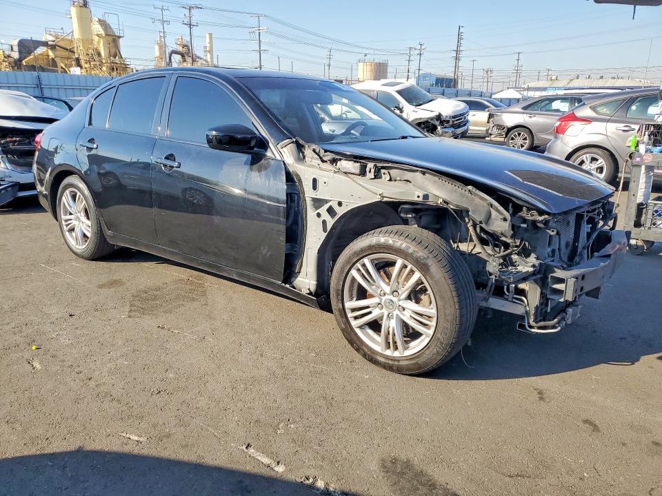 2013 Infiniti G VIN JN1CV6AP2DM724920 COPART salvage auction — FRONT END, Ca - Salvage Certificate, sold $2,200 on 2026-07-13 (photo 4)