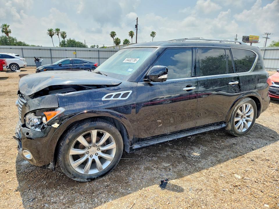 2012 Infiniti Qx56 VIN JN8AZ2NF6C9515673 COPART salvage auction — FRONT END, Tx - Salvage Vehicle Title, sold $1,350 on 2026-07-15 (photo 1)