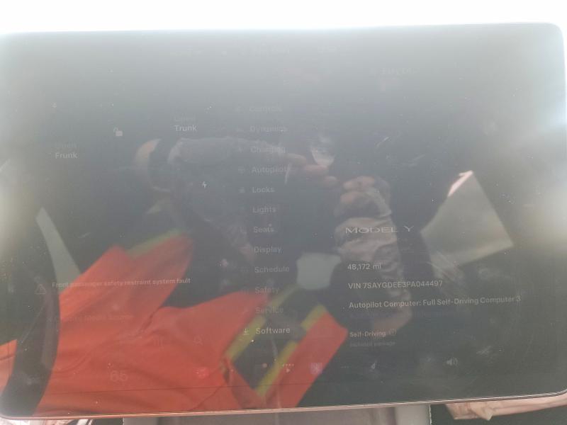 2023 Tesla VIN 7SAYGDEE3PA044497 COPART salvage auction — FRONT END, Fl - Certificate Of Destruction, sold $7,500 on 2026-07-06 (photo 9)