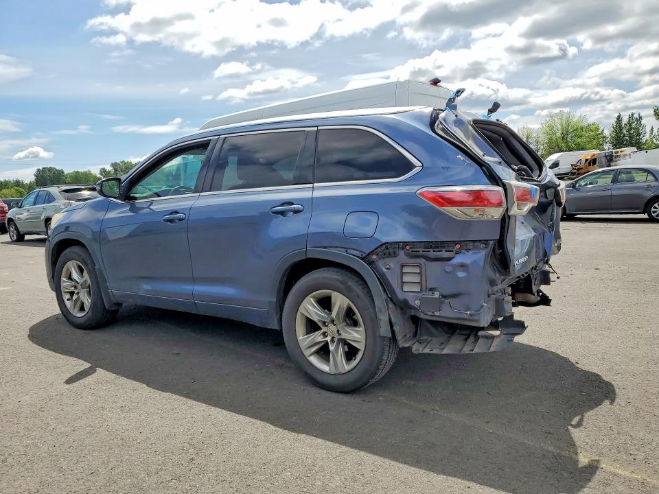 2015 Toyota Highlander VIN 5TDDKRFHXFS144240 COPART salvage auction — REAR END, Or - Salvage Title Certificate, sold $250 on 2026-07-27 (photo 2)
