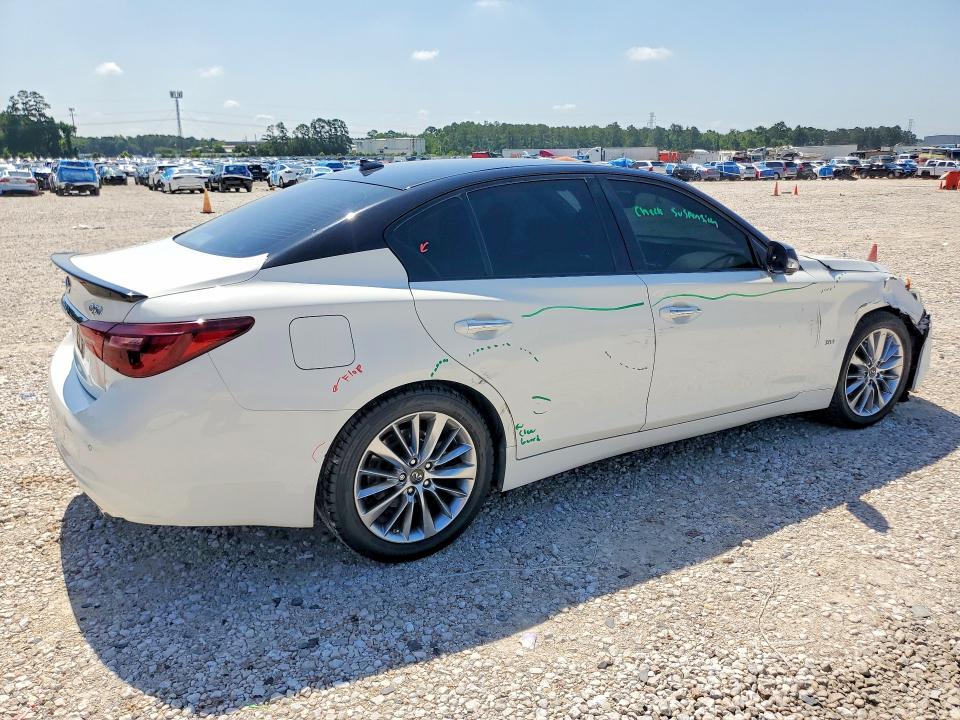 2018 Infiniti Q50 VIN JN1EV7AP5JM363256 COPART salvage auction — SIDE, TX - CERTIFICATE OF TITLE, sold $3,800 on 2026-07-17 (photo 3)