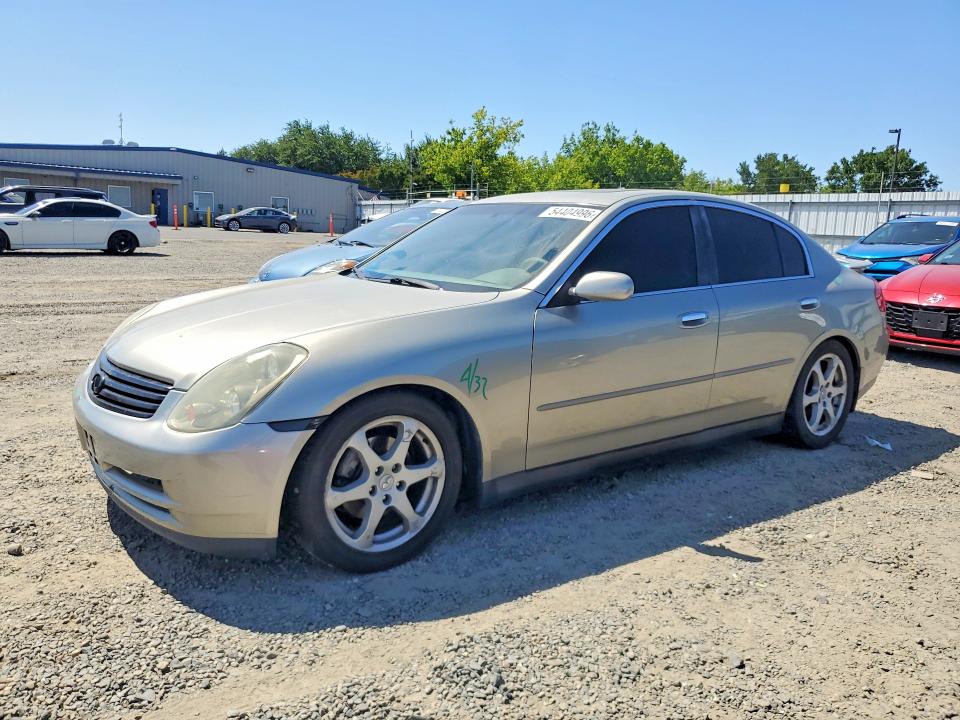 2003 Infiniti G35 VIN JNKCV51E03M308108 COPART salvage auction — Burn Engine, Ca - Salvage Certificate, sold $450 on 2026-07-16 (photo 1)
