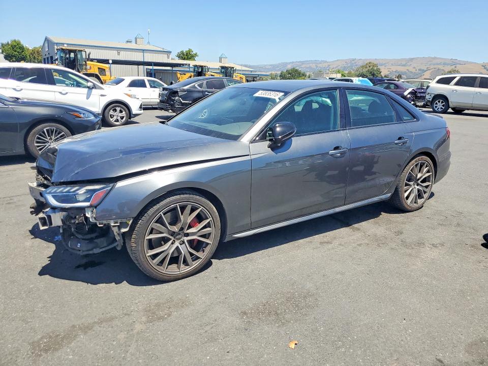 2021 Audi S4 VIN WAUB4AF44MA086486 COPART salvage auction — FRONT END, Ca - Salvage Certificate, sold $6,300 on 2026-07-07 (photo 1)