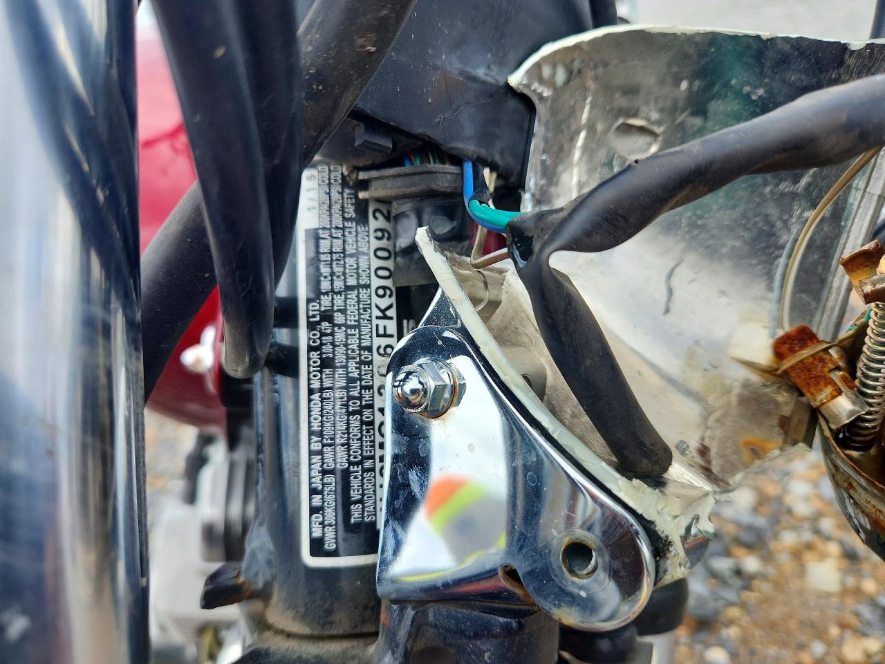 2015 Honda CMX250 VIN JH2MC1306FK900920 COPART salvage auction — All Over, AR - CERTIFICATE OF TITLE, sold $100 on 2026-07-09 (photo 8)