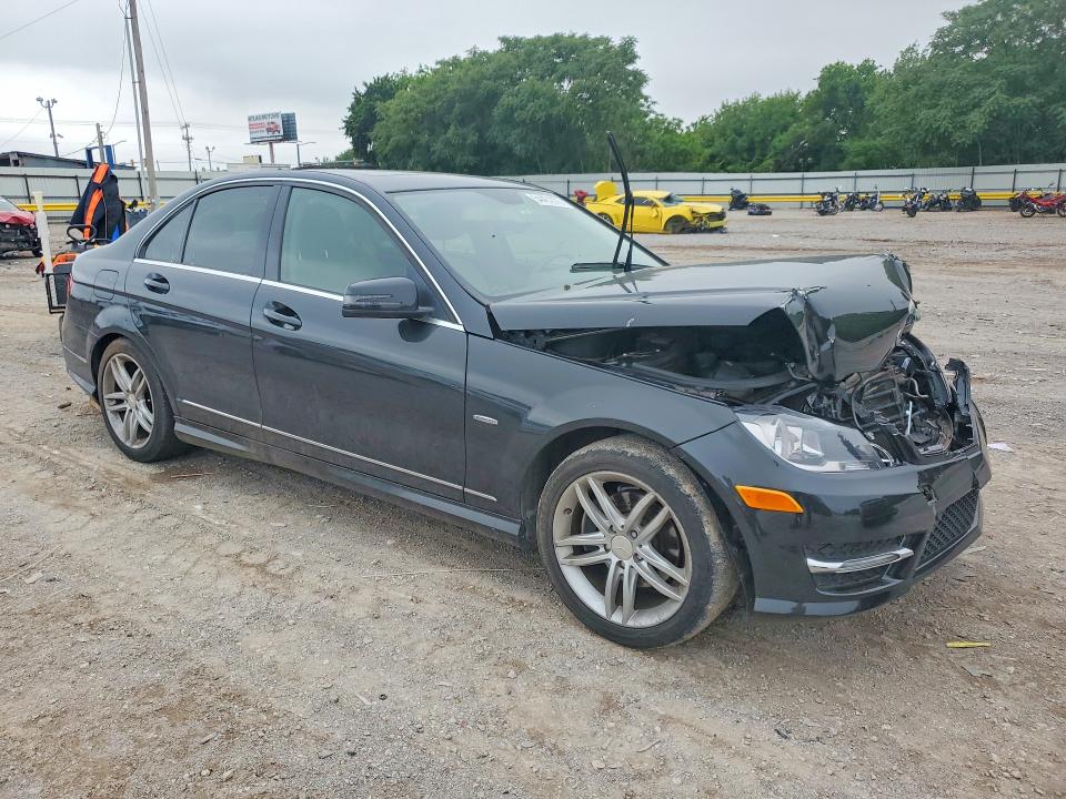 2012 Mercedes-benz C-klasse VIN WDDGF4HB8CA636454 COPART salvage auction — FRONT END, Ok - Cert Of Title-Salvage, sold $475 on 2026-08-18 (photo 4)