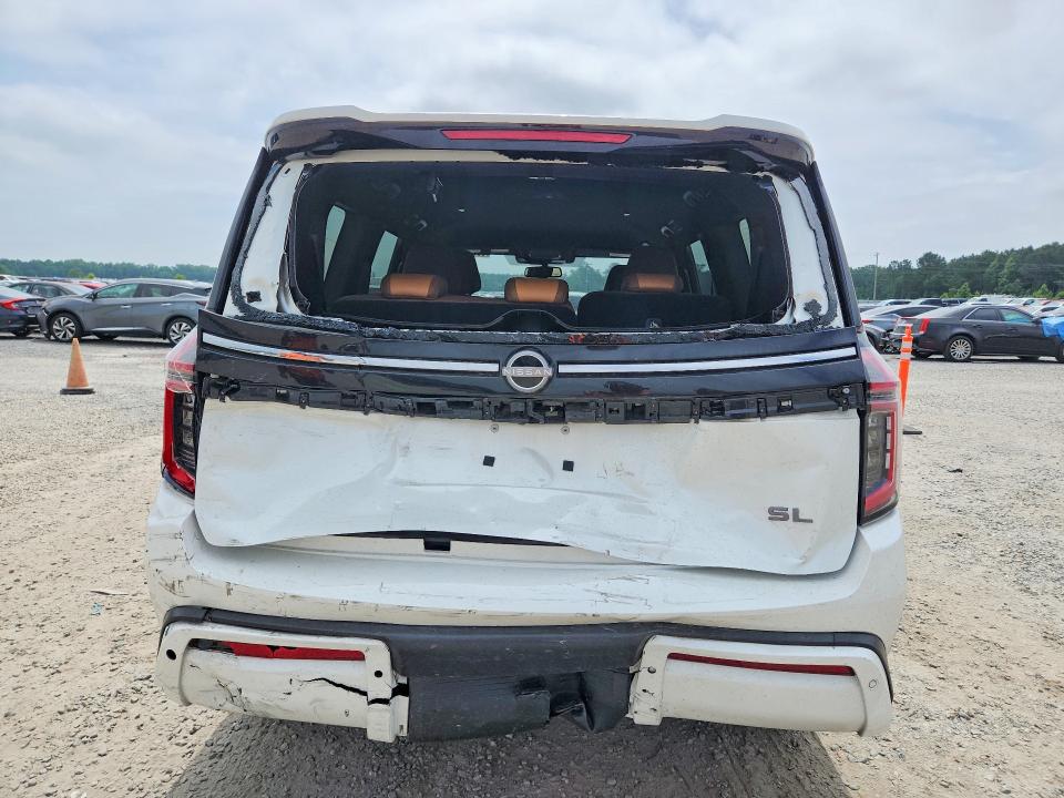 2025 Nissan Armada VIN JN8AY3BA0S9002242 COPART salvage auction — REAR END, Nc - Salvage Certificate Of Title, sold $34,000 on 2026-07-27 (photo 6)