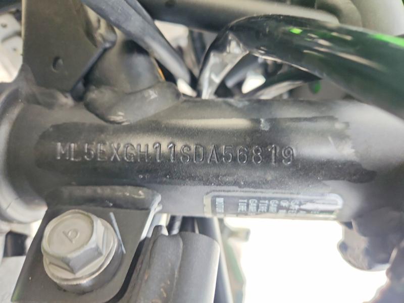 2025 Kawasaki Ex VIN ML5EXGH11SDA56819 COPART salvage auction — ROLLOVER, Co - Public - Salvage Title, sold $1,600 on 2026-07-27 (photo 9)