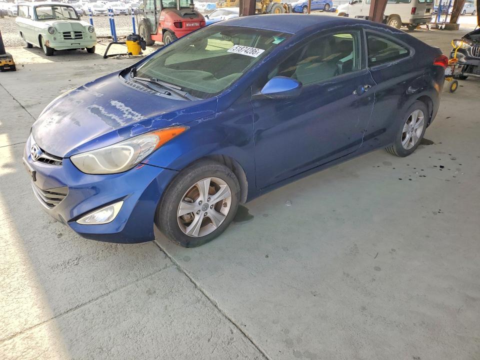 2013 Hyundai Elantra VIN KMHDH6AE6DU001073 COPART salvage auction — VANDALISM, CA - SALVAGE CERTIFICATE, sold $500 on 2026-07-02 (photo 1)