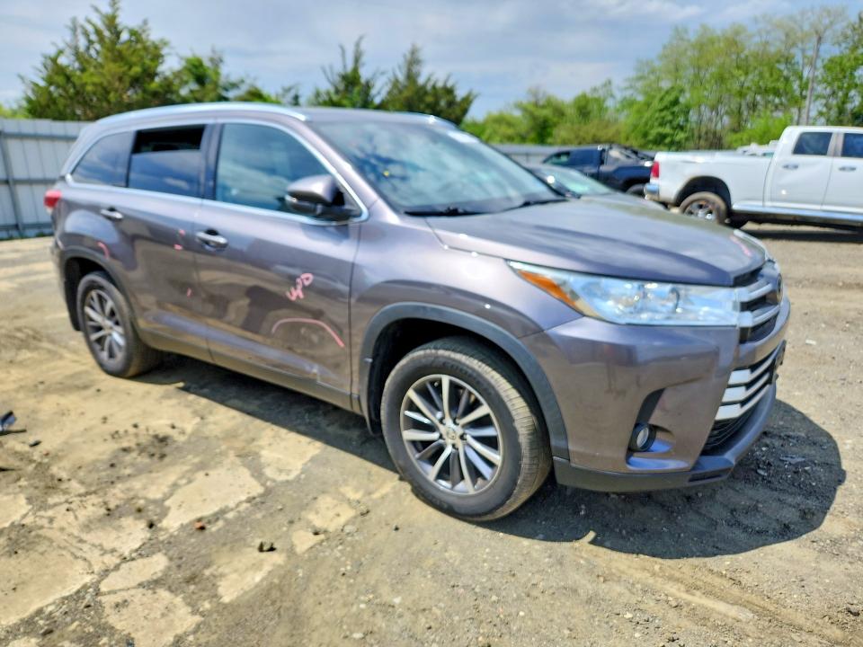 2019 Toyota Highlander VIN 5TDJZRFH1KS625714 COPART salvage auction — REAR END, Nj - Cert Of Title-Salvage, sold $8,200 on 2026-07-22 (photo 4)