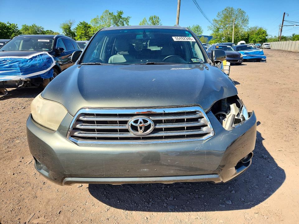 2008 Toyota Highlander VIN JTEDS42A382066000 COPART salvage auction — FRONT END, Pa - Certificate Of Salvage, sold $50 on 2026-07-29 (photo 5)