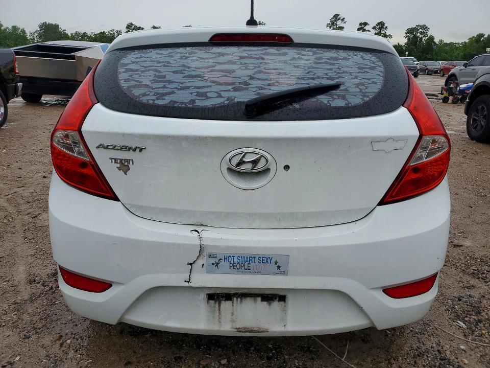 2015 Hyundai Accent VIN KMHCT5AE1FU211832 COPART salvage auction — FRONT END, Tx - Certificate Of Title, sold $675 on 2026-07-22 (photo 6)