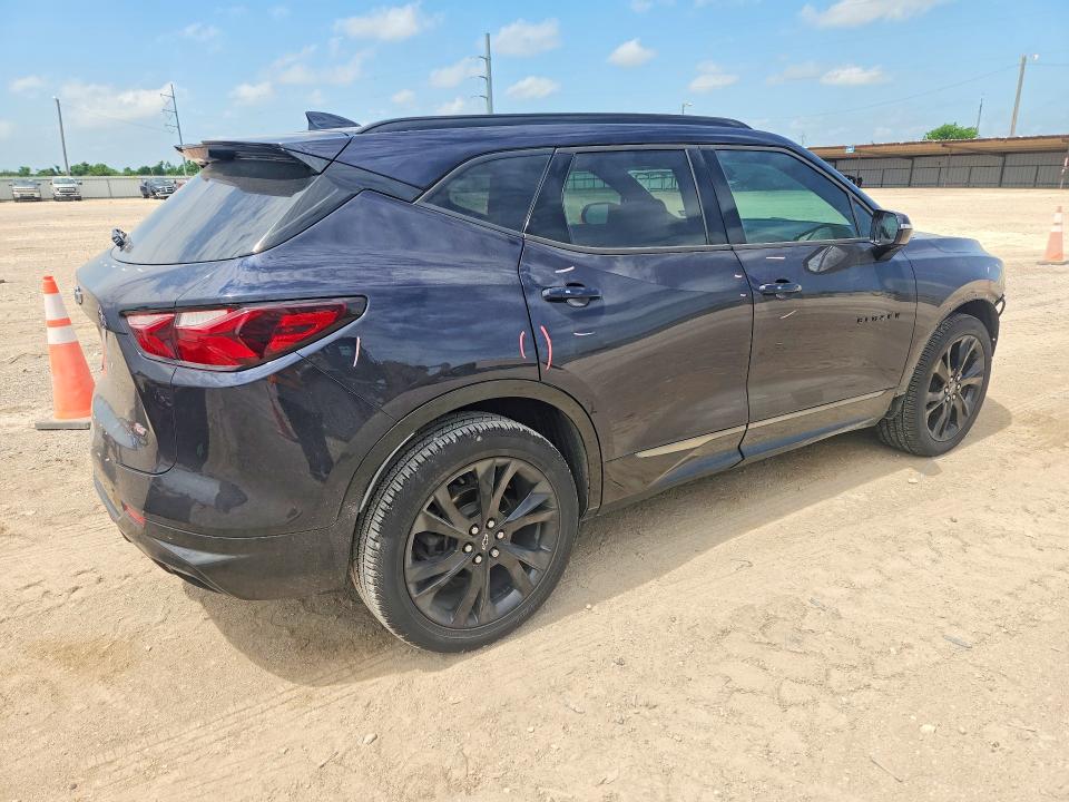 2020 Chevrolet Blazer VIN 3GNKBERSXLS556406 COPART salvage auction — FRONT END, Tx - Salvage Vehicle Title, sold $7,200 on 2026-07-22 (photo 3)