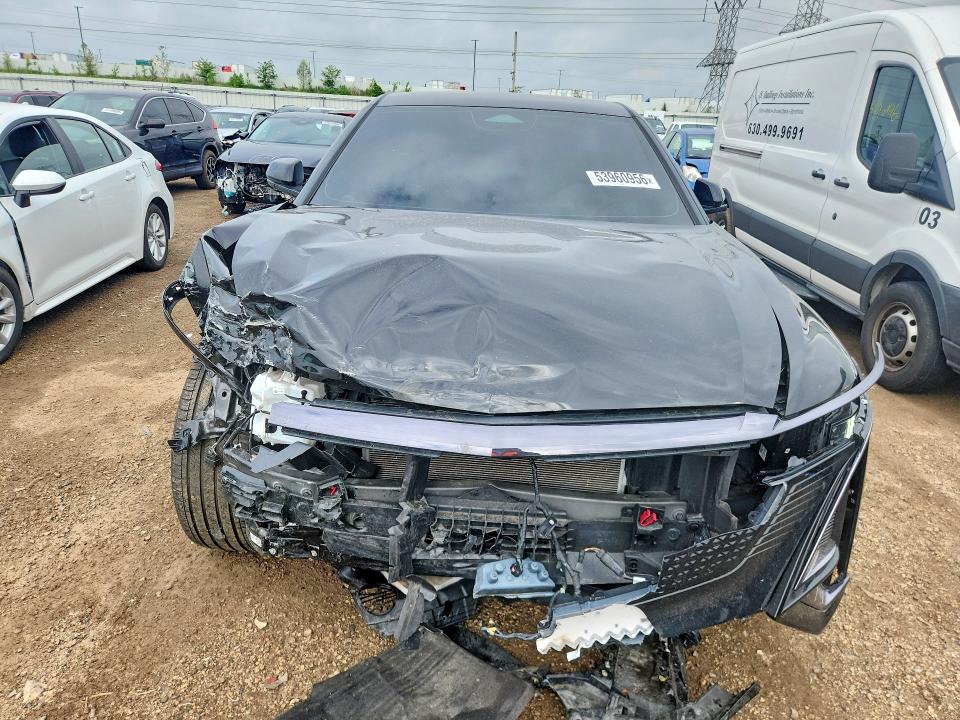 2024 Cadillac Lyriq VIN 1GYKPTRL2RZ142436 COPART salvage auction — FRONT END, Il - Salvage Certificate, sold $13,400 on 2026-08-20 (photo 5)