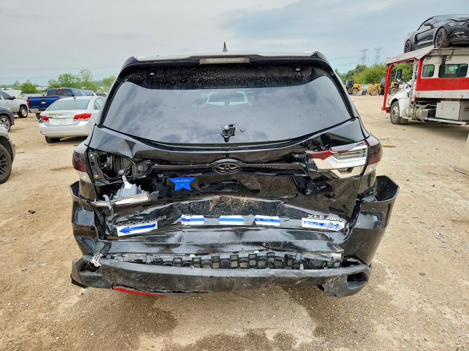 2018 Toyota VIN 5TDJZRFH9JS887267 COPART salvage auction — REAR END, Il - Salvage Certificate, sold $250 on 2026-07-21 (photo 6)