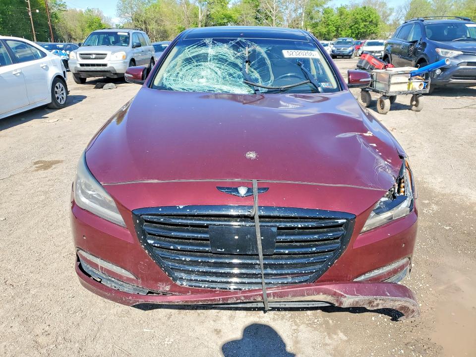 2016 Hyundai Genesis VIN KMHGN4JE9GU128401 COPART salvage auction — FRONT END, Pa - Cert Of Title, sold $2,800 on 2026-07-06 (photo 5)