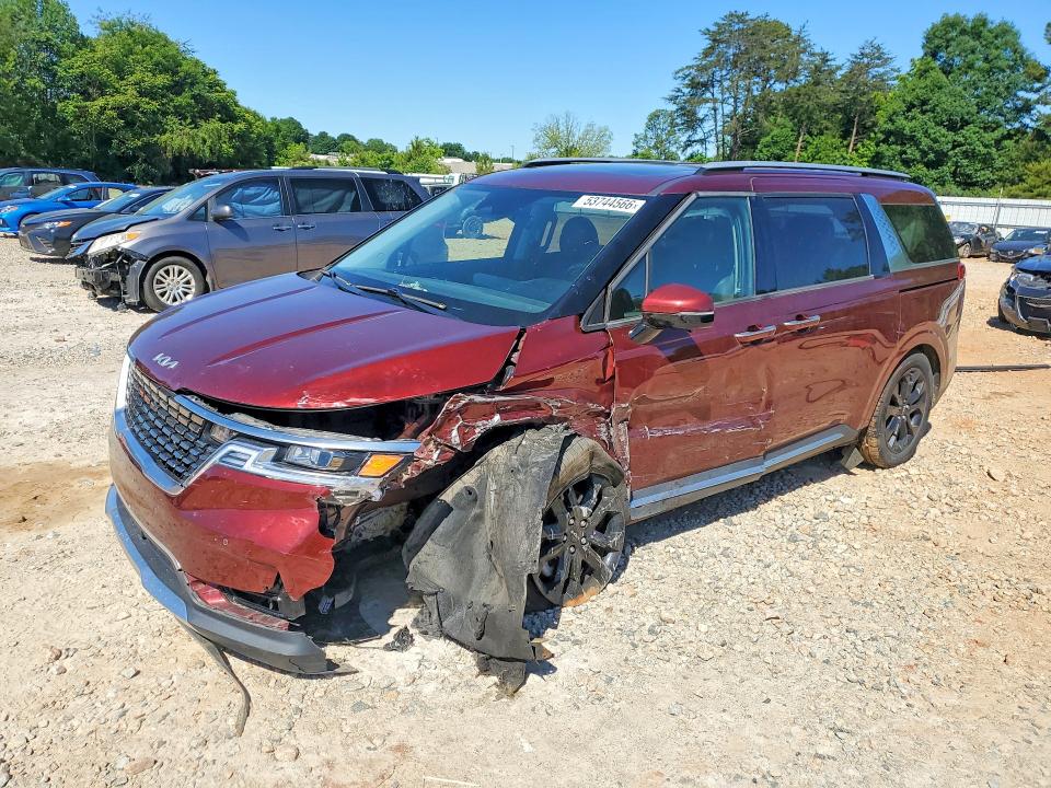 2022 Kia Carnival VIN KNDNE5H31N6080285 COPART salvage auction — FRONT END, Nc - Salvage Certificate Of Title, sold $175 on 2026-07-27 (photo 1)
