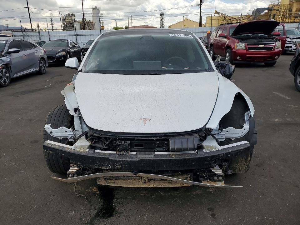 2021 Tesla VIN 5YJ3E1EA0MF073222 COPART salvage auction — FRONT END, Ca - Salvage Certificate, sold $7,100 on 2026-07-06 (photo 5)