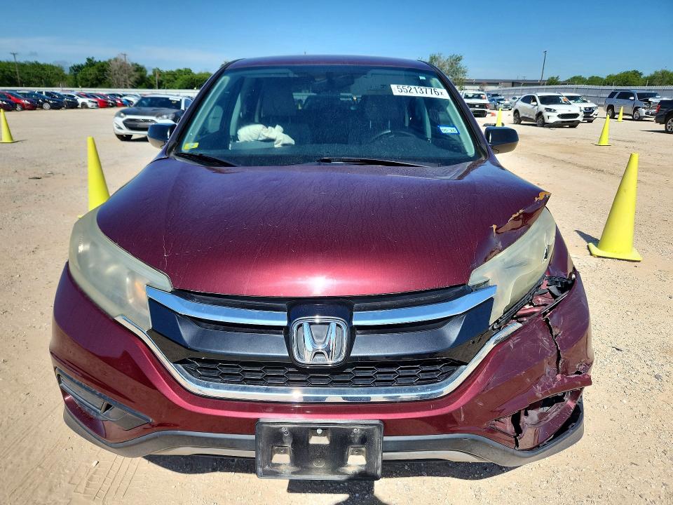 2016 Honda Cr-v VIN 2HKRM3H47GH569574 COPART salvage auction — FRONT END, Tx - Salvage Vehicle Title, sold $5,200 on 2026-07-09 (photo 5)