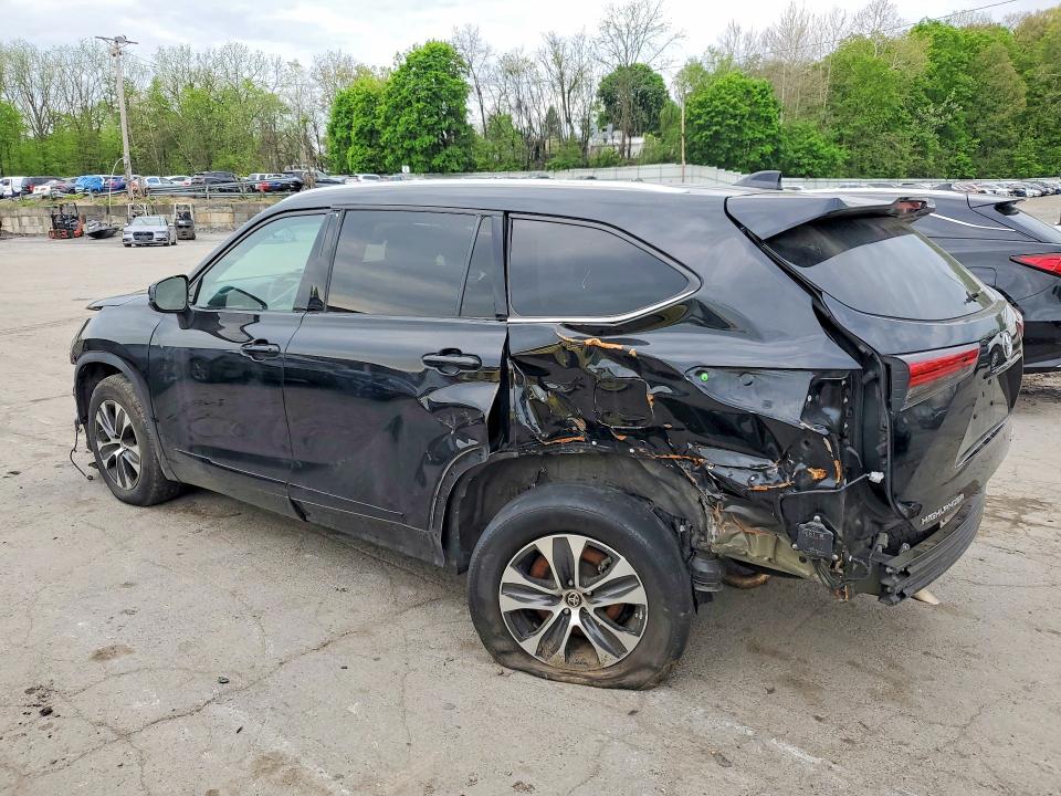 2022 Toyota Highlander VIN 5TDGZRBH8NS576192 COPART salvage auction — FRONT END, Ny - Mv-907A Salvage Certificate, sold $13,000 on 2026-07-09 (photo 2)