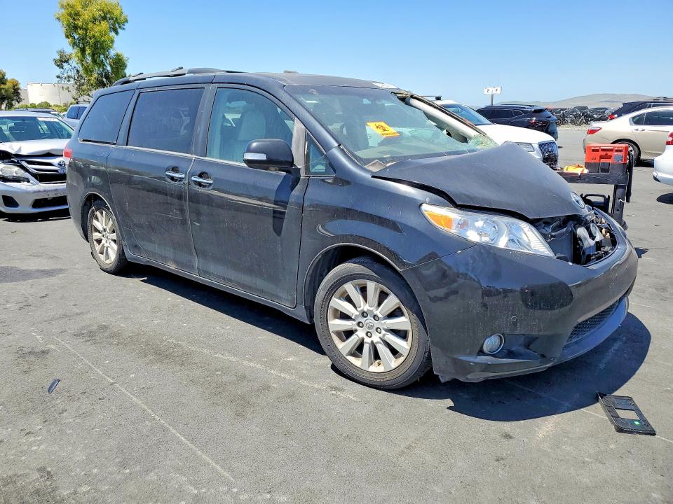 2014 Toyota Sienna VIN 5TDDK3DCXES082907 COPART salvage auction — FRONT END, CA - SALVAGE CERTIFICATE, sold $1,450 on 2026-07-27 (photo 4)