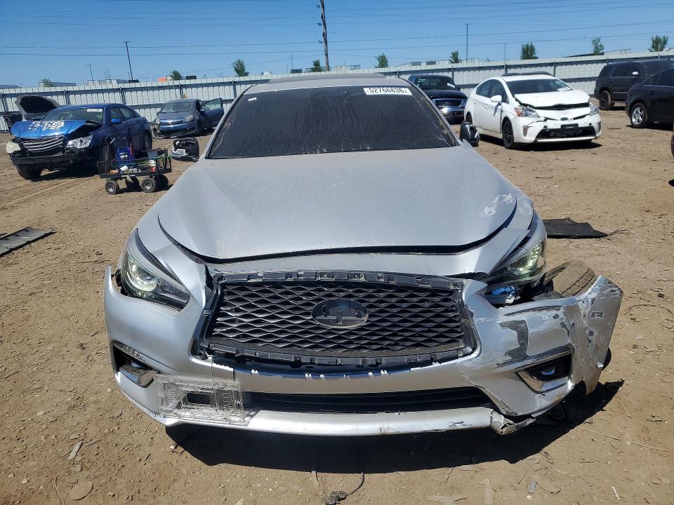 2019 Infiniti Q50 VIN JN1EV7AR2KM557956 COPART salvage auction — FRONT END, Il - Salvage Certificate, sold $2,850 on 2026-07-28 (photo 5)