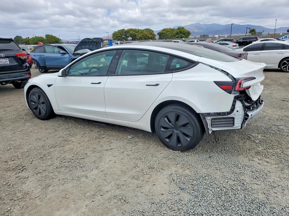 2025 Tesla Model 3 VIN 5YJ3E1EA5SF918160 COPART salvage auction — REAR END, Ca - Salvage Certificate, sold $14,100 on 2026-07-28 (photo 2)