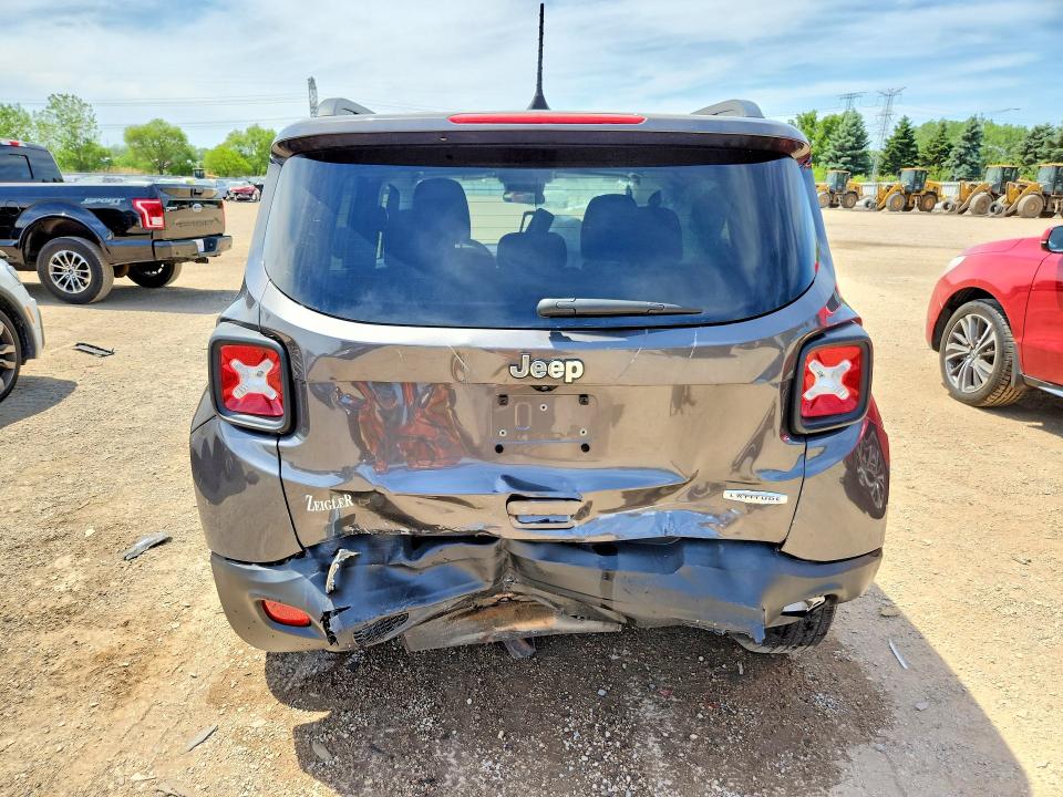 2018 Jeep VIN ZACCJABB7JPJ70637 COPART salvage auction — REAR END, Il - Salvage Certificate, sold $1,100 on 2026-07-09 (photo 6)