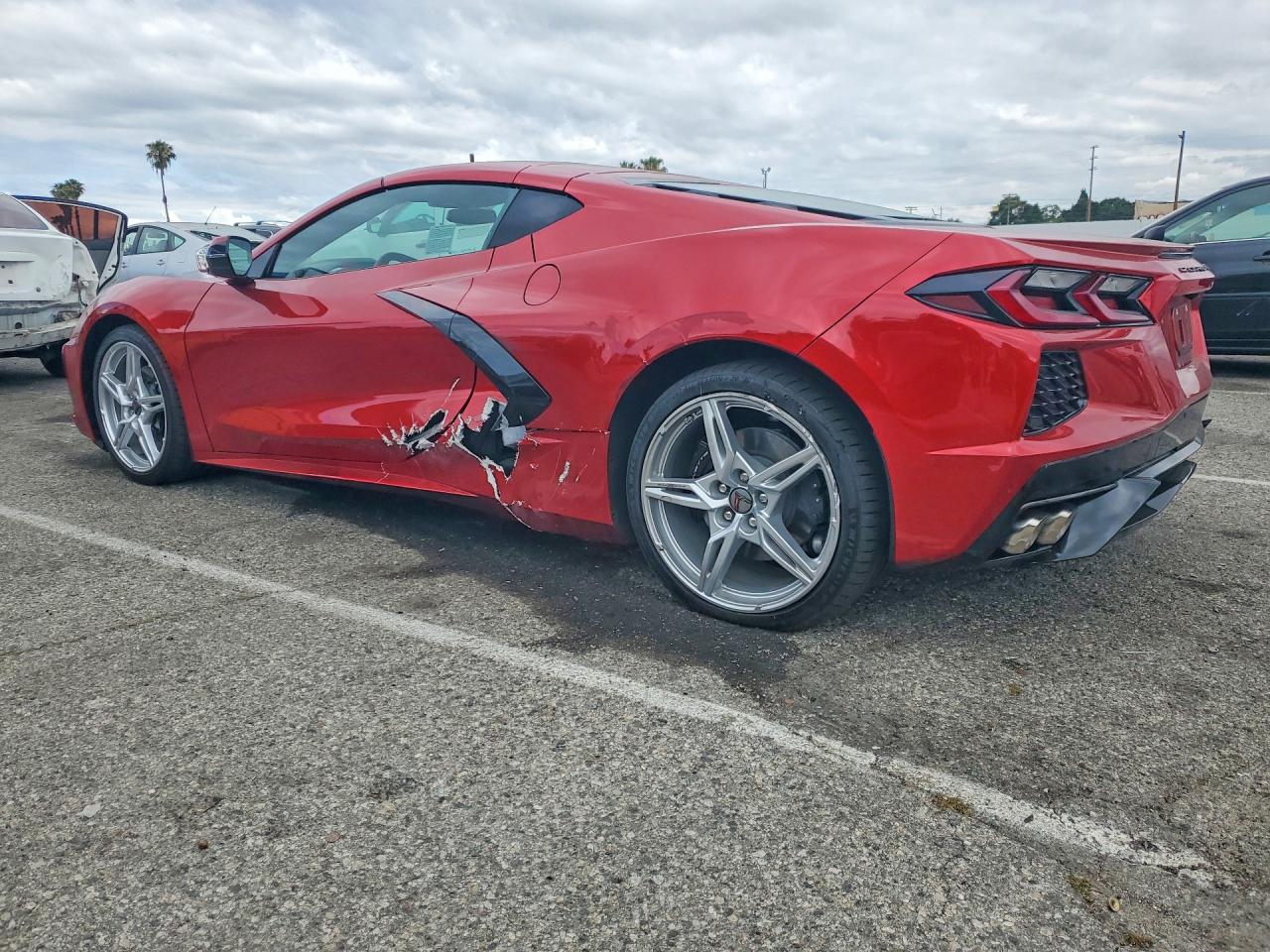 2023 Chevrolet Corvette Stingray VIN 1G1YA2D46P5119864 COPART salvage auction — Side, CA - SALVAGE CERTIFICATE, sold $38,250 on 2026-06-26 (photo 2)