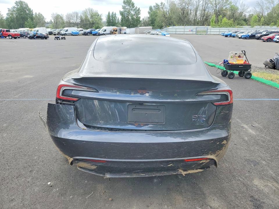 2025 Tesla VIN 5YJ3E1ET4SF003088 COPART salvage auction — FRONT END, Or - Salvage Title Certificate, sold $14,200 on 2026-07-15 (photo 6)