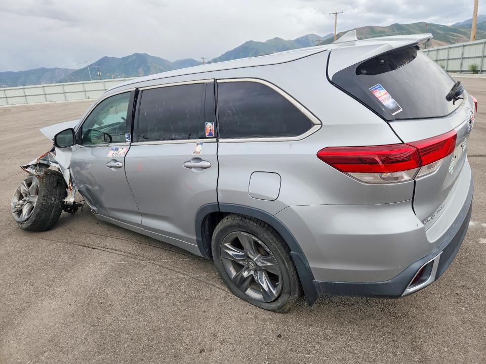 2018 Toyota Highlander VIN 5TDDZRFH7JS809020 COPART salvage auction — FRONT END, Ut - Salvage Certificate, sold $3,750 on 2026-07-17 (photo 2)