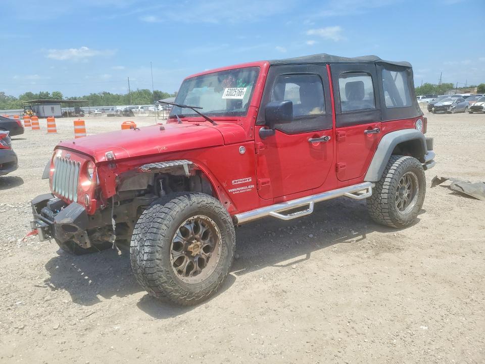 2010 Jeep Wrangler unlimited VIN 1J4BA3H14AL143614 COPART salvage auction — FRONT END, TX - SALVAGE VEHICLE TITLE, sold $2,600 on 2026-07-09 (photo 1)