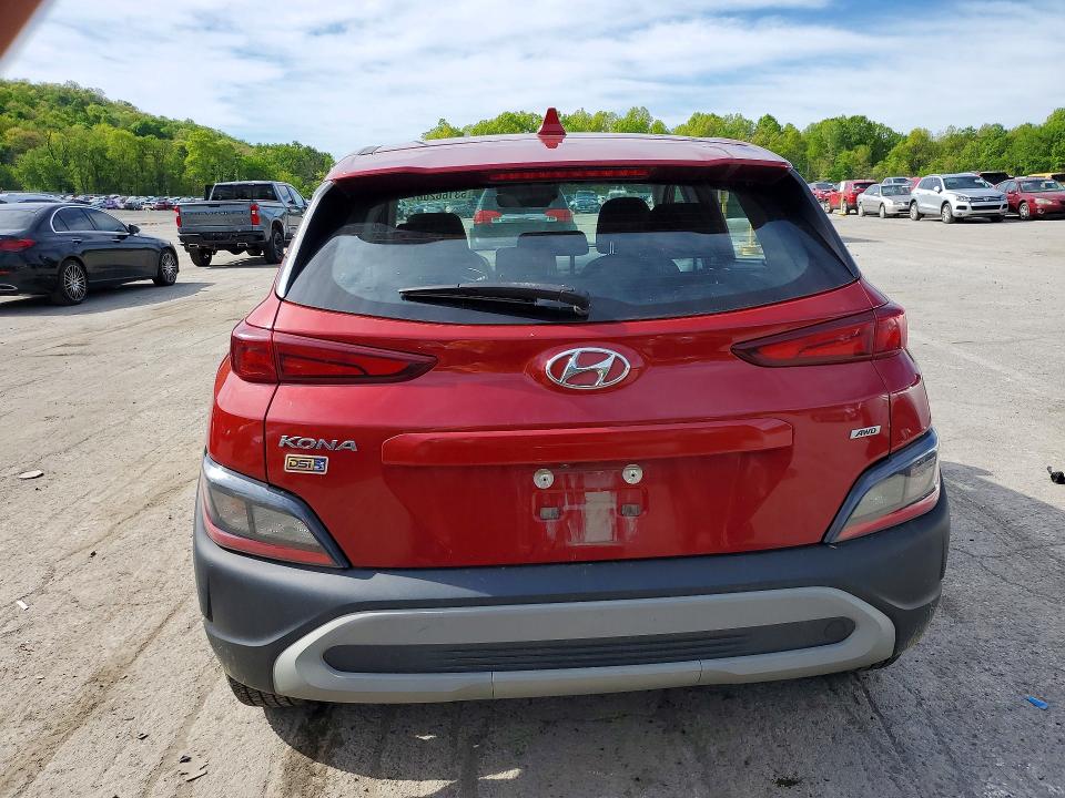 2022 Hyundai Kona VIN KM8K2CAB6NU759901 COPART salvage auction — FRONT END, Pa - Certificate Of Salvage, sold $1,000 on 2026-07-23 (photo 6)